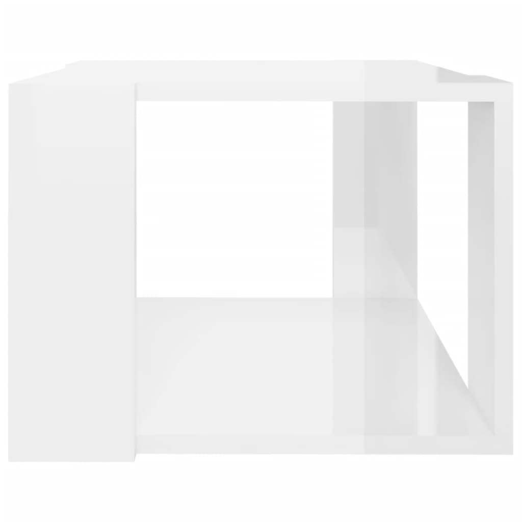 vidaXL magasfényű fehér szerelt fa dohányzóasztal 40 x 40 x 30 cm