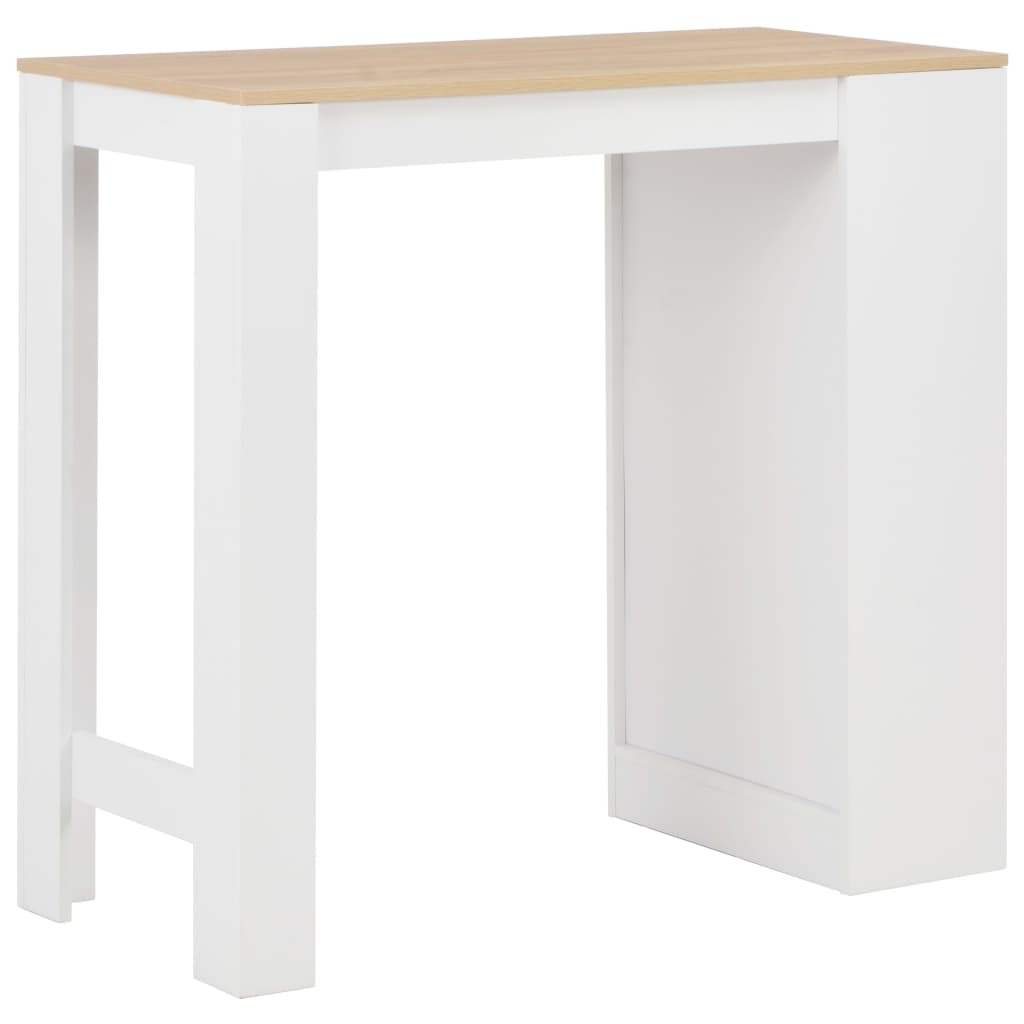 vidaXL fehér bárasztal polccal 110 x 50 x 103 cm