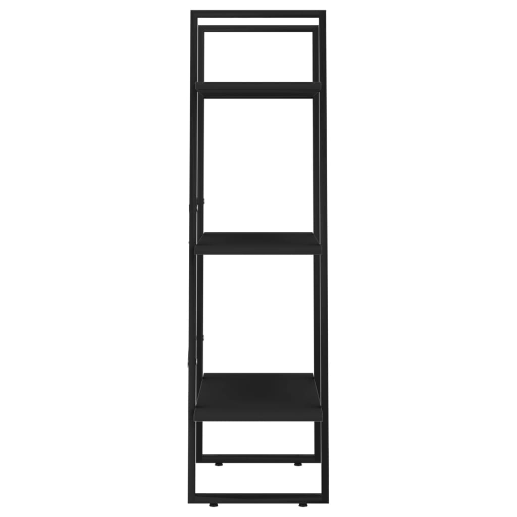 vidaXL fekete forgácslap tárolópolc 60 x 30 x 105 cm