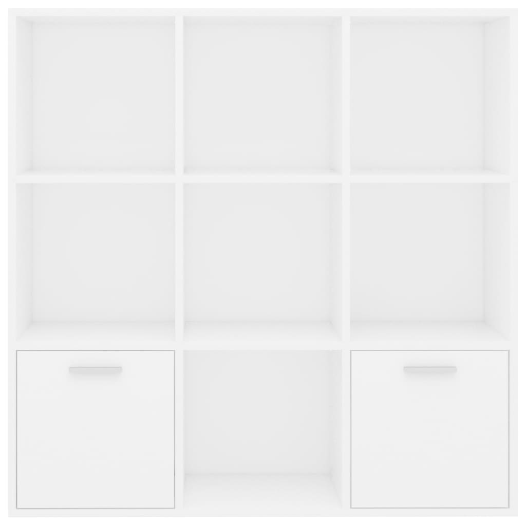 vidaXL fehér forgácslap könyvszekrény 98 x 30 x 98 cm