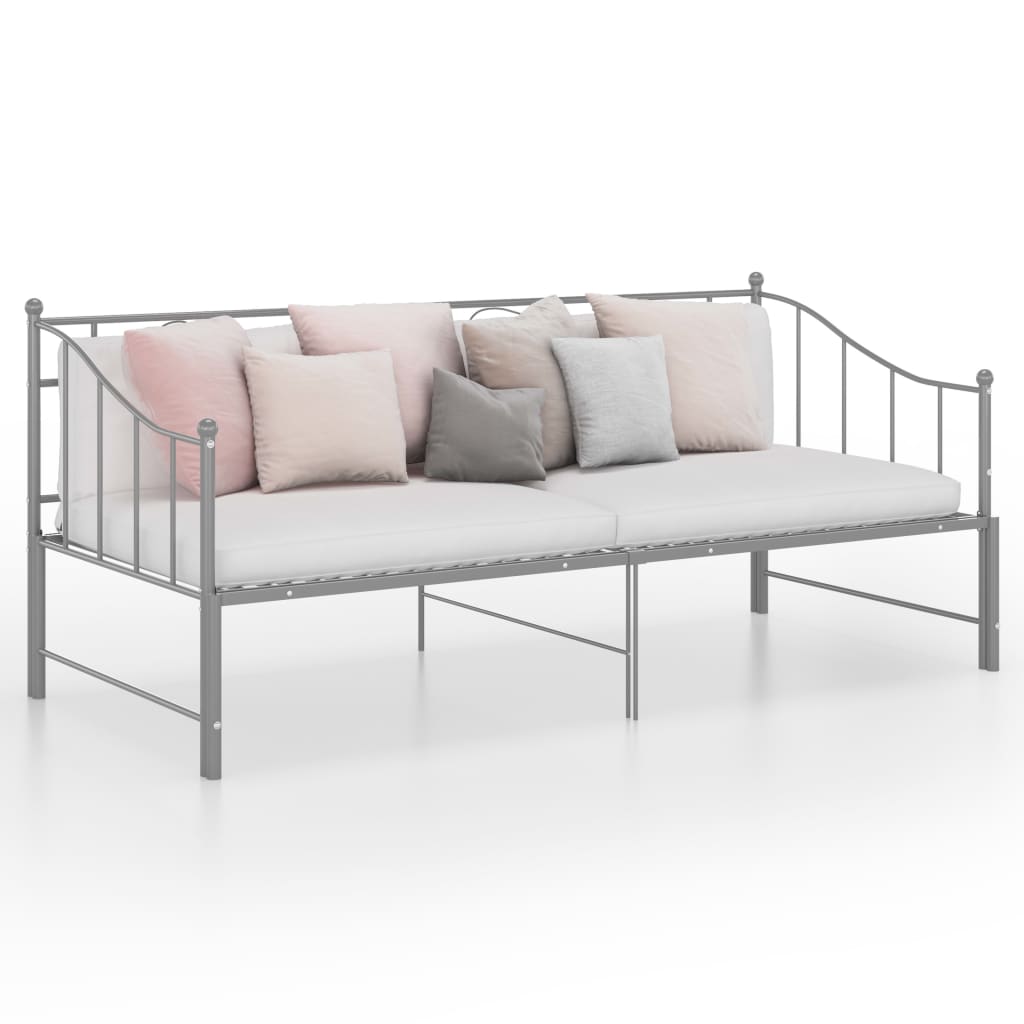 vidaXL szrüke fém kihúzható kanapéágykeret 90 x 200 cm
