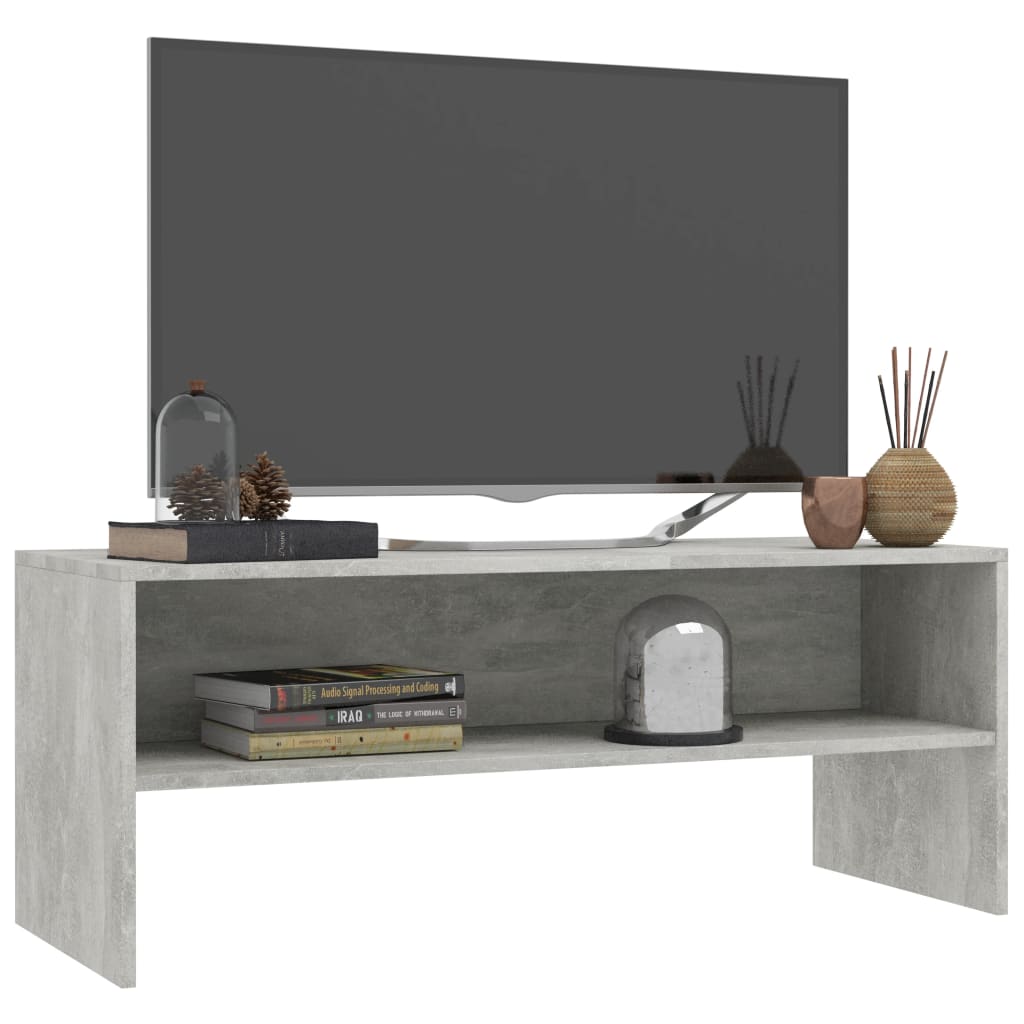 vidaXL betonszürke forgácslap TV-szekrény 100 x 40 x 40 cm