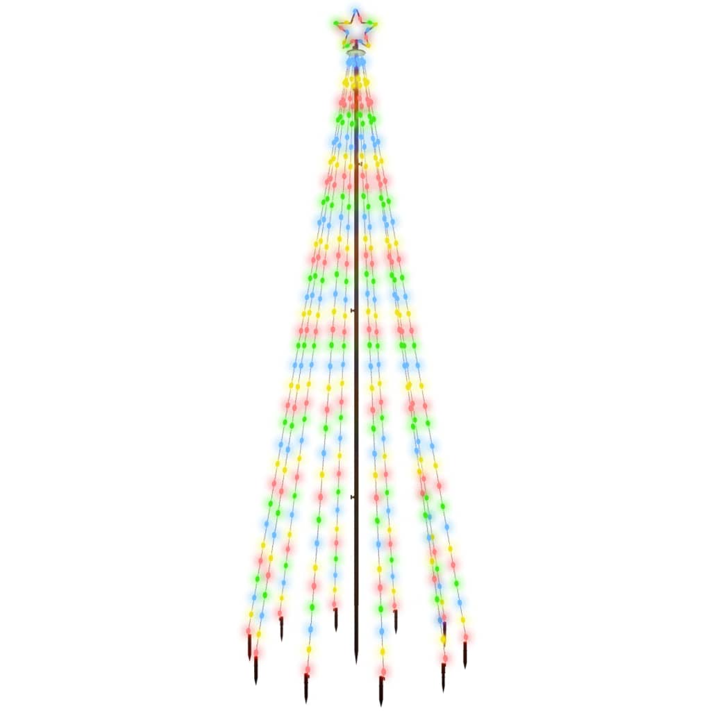 vidaXL színes fényű karácsonyfa tüskével 310 LED-del 300 cm