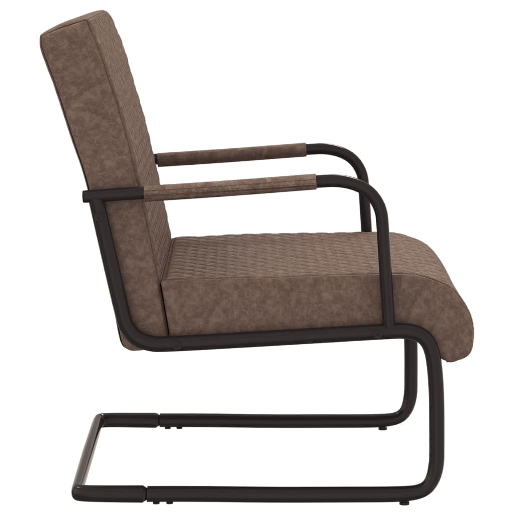 vidaXL sötétbarna konzolos műbőr szék