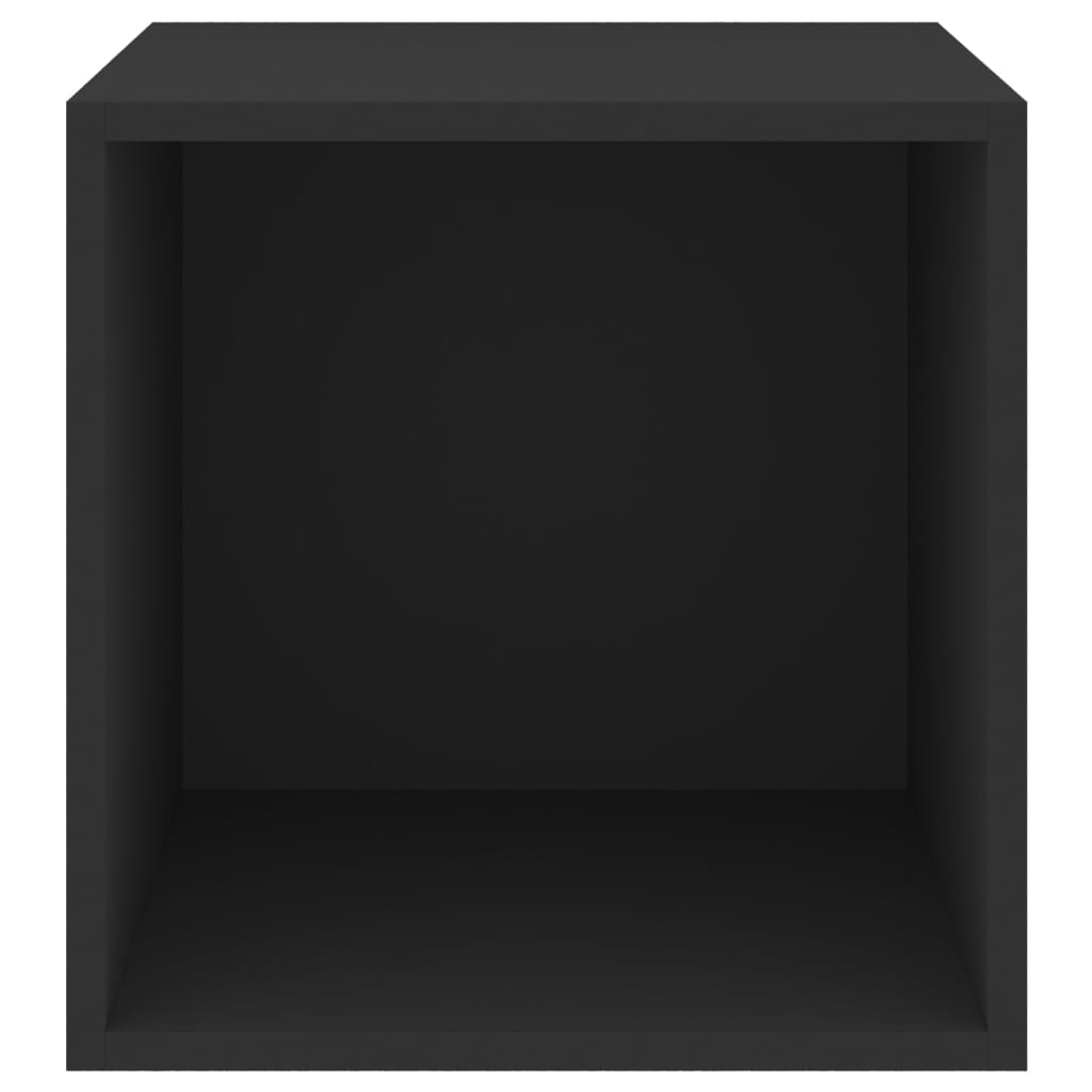 vidaXL fekete forgácslap faliszekrény 37 x 37 x 37 cm