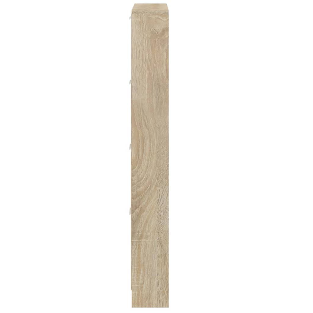 vidaXL tölgyszínű szerelt fa cipősszekrény 59x17x150 cm