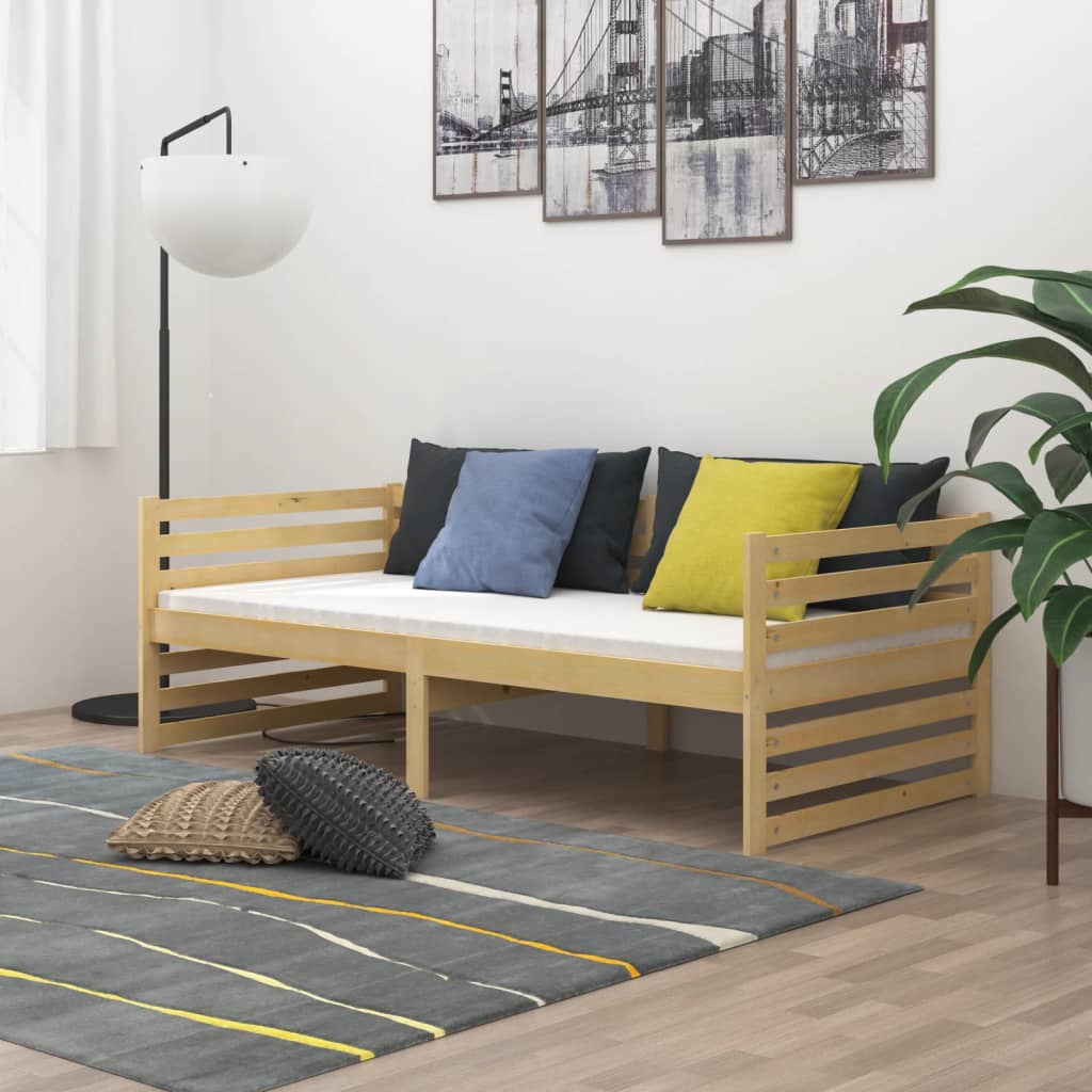 vidaXL tömör fenyőfa kanapéágy 90 x 200 cm