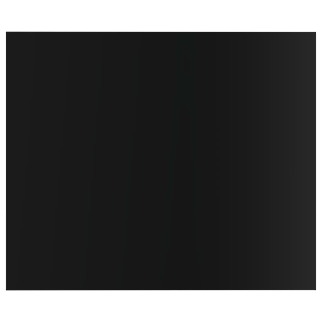 vidaXL 4 db magasfényű fekete forgácslap könyvespolc 60 x 50 x 1,5 cm