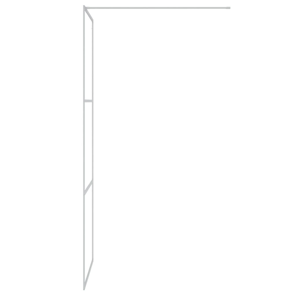 vidaXL ezüstszínű átlátszó ESG üveg zuhanyfal 80 x 195 cm