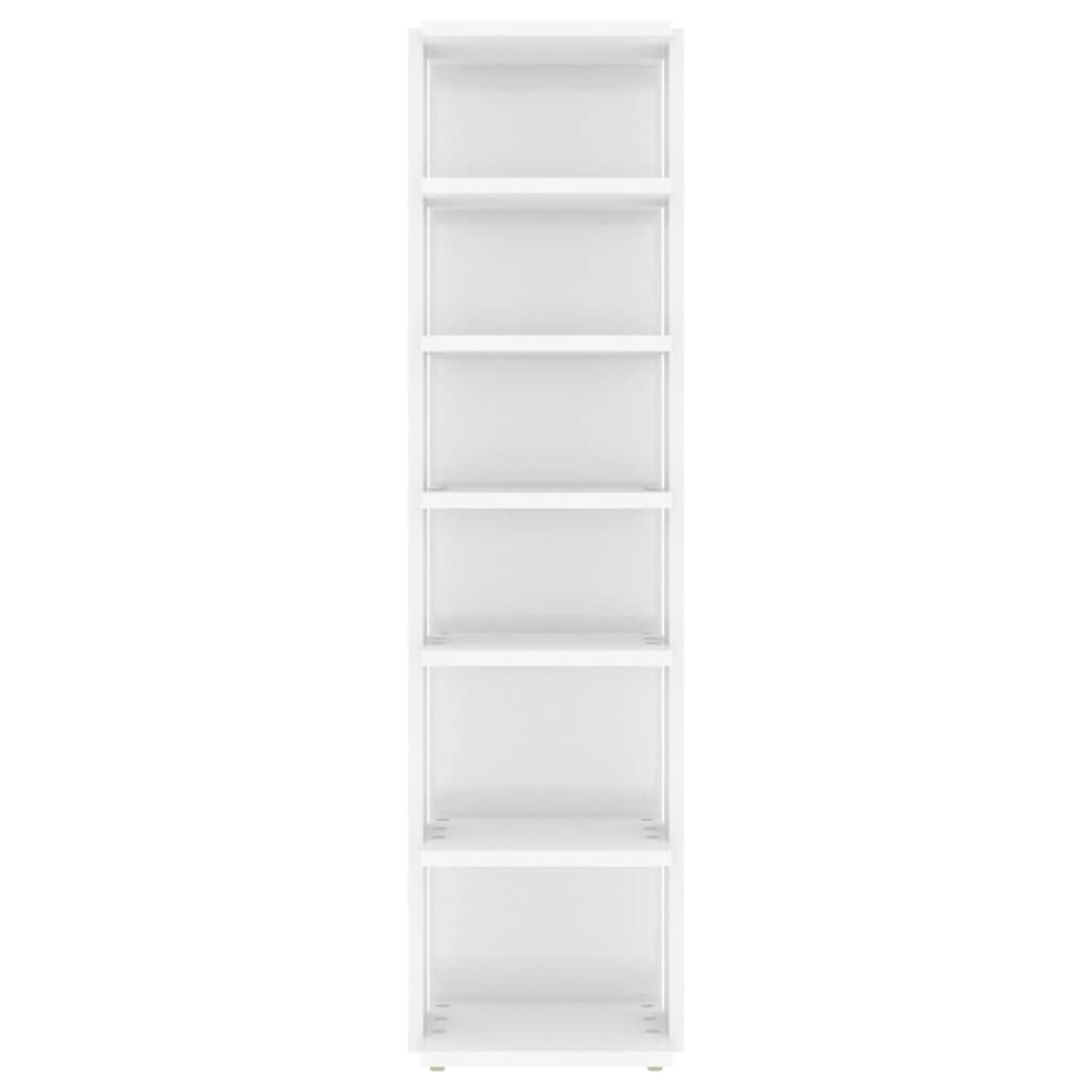 vidaXL magasfényű fehér szerelt fa cipősszekrény 27,5 x 27 x 102 cm