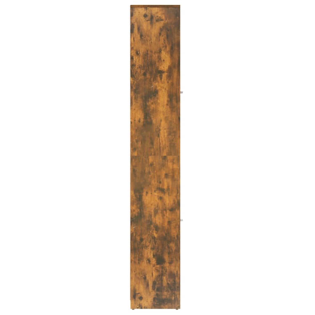 vidaXL füstös tölgyszínű szerelt fa fürdőszobaszekrény 30x30x183,5 cm