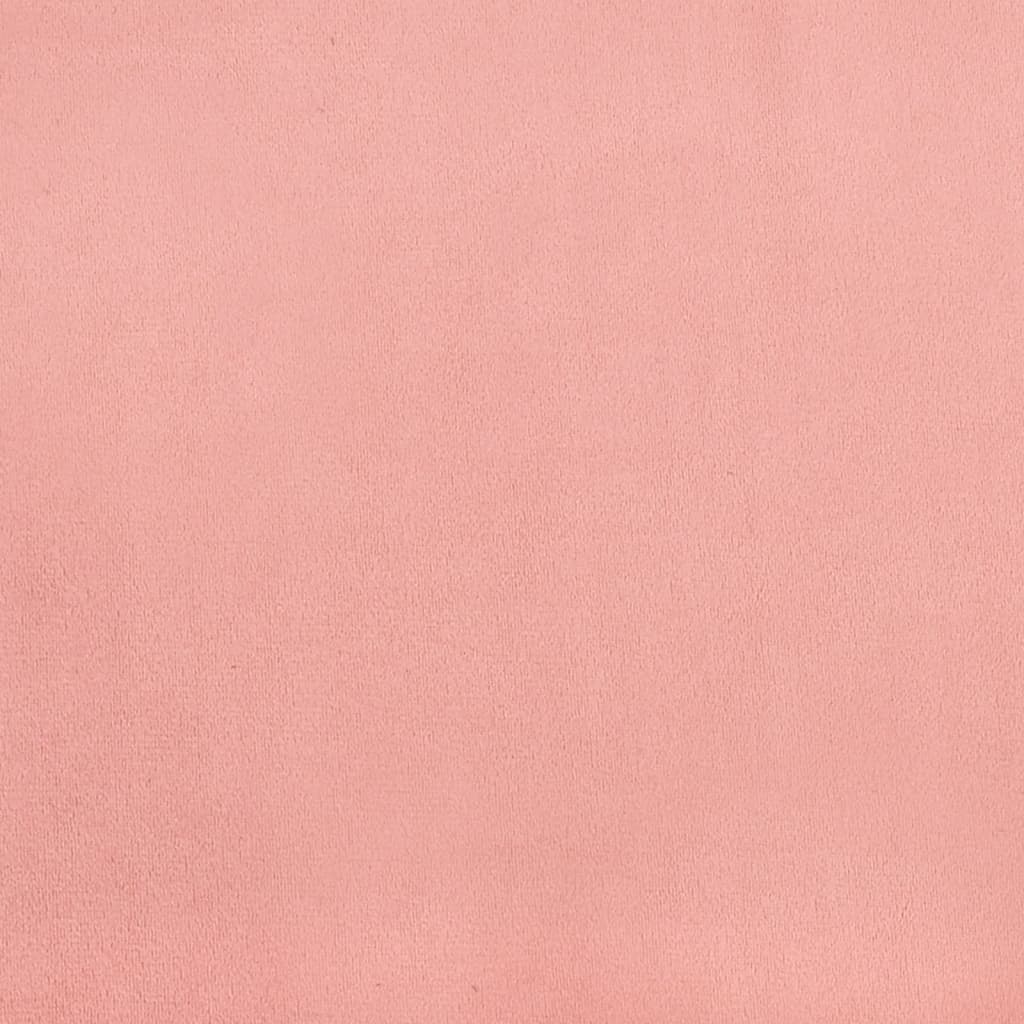 vidaXL rózsaszín bársony fejtámla szárnyakkal 203x23x118/128 cm