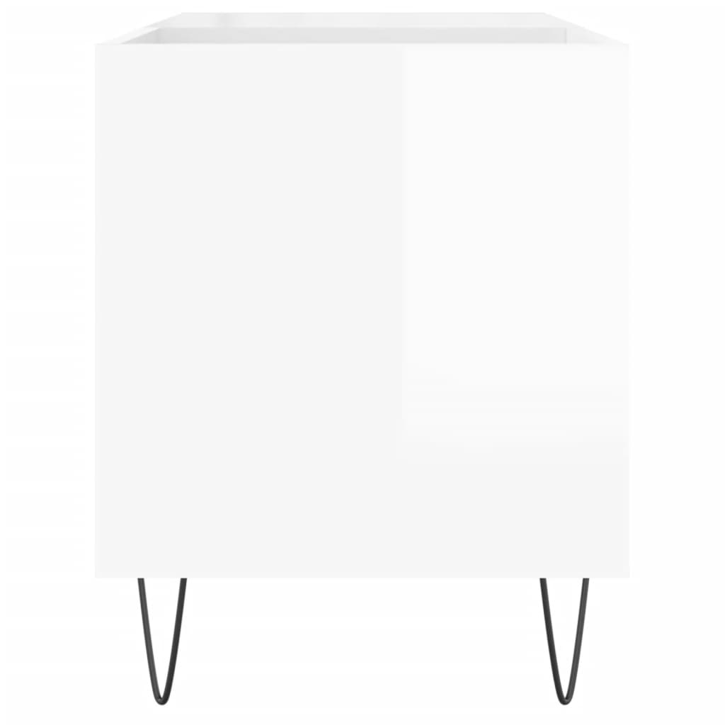 vidaXL magasfényű fehér szerelt fa hanglemezszekrény 85x38x48 cm
