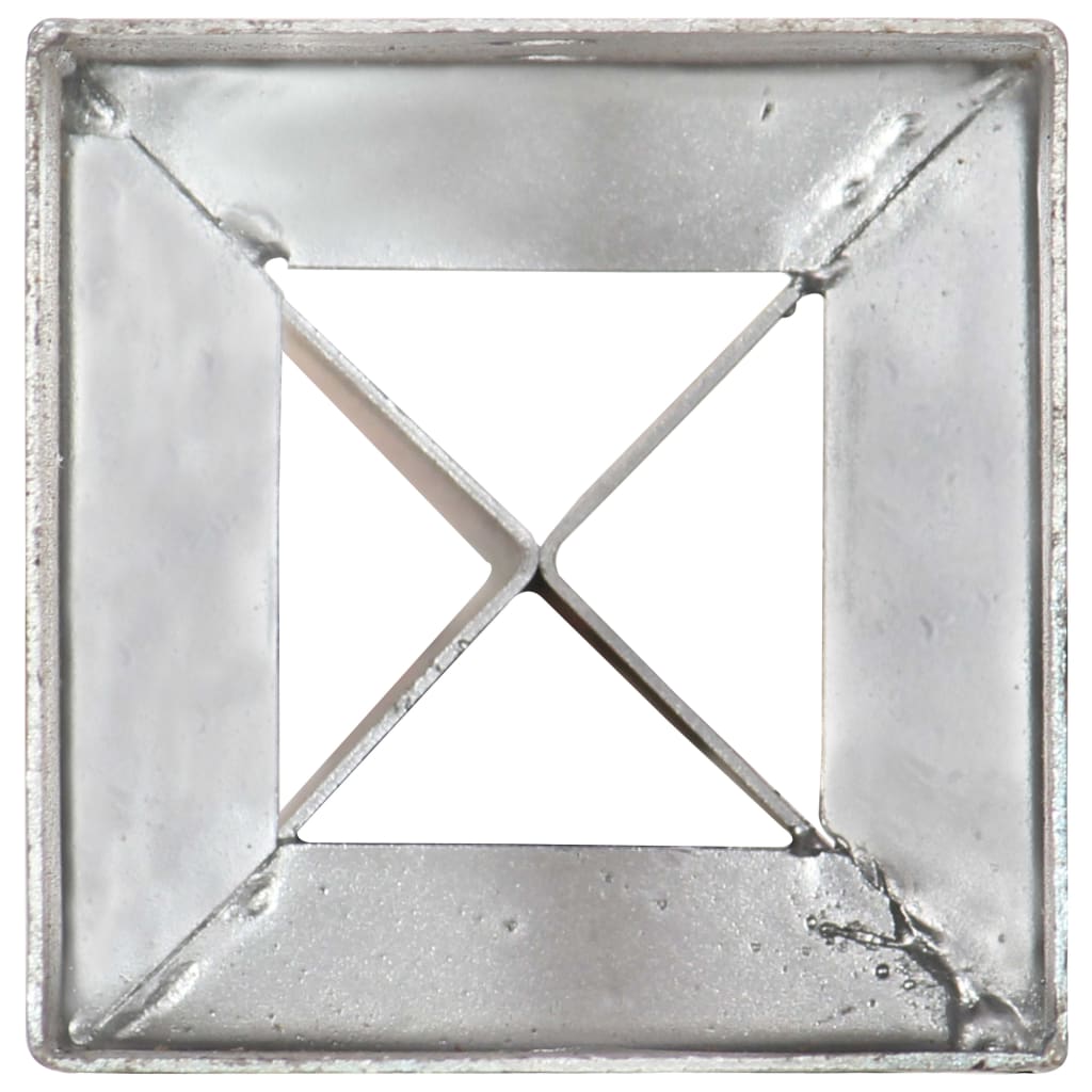 vidaXL 6 db ezüstszínű horganyzott acél kerítéstüske 10 x 10 x 91 cm