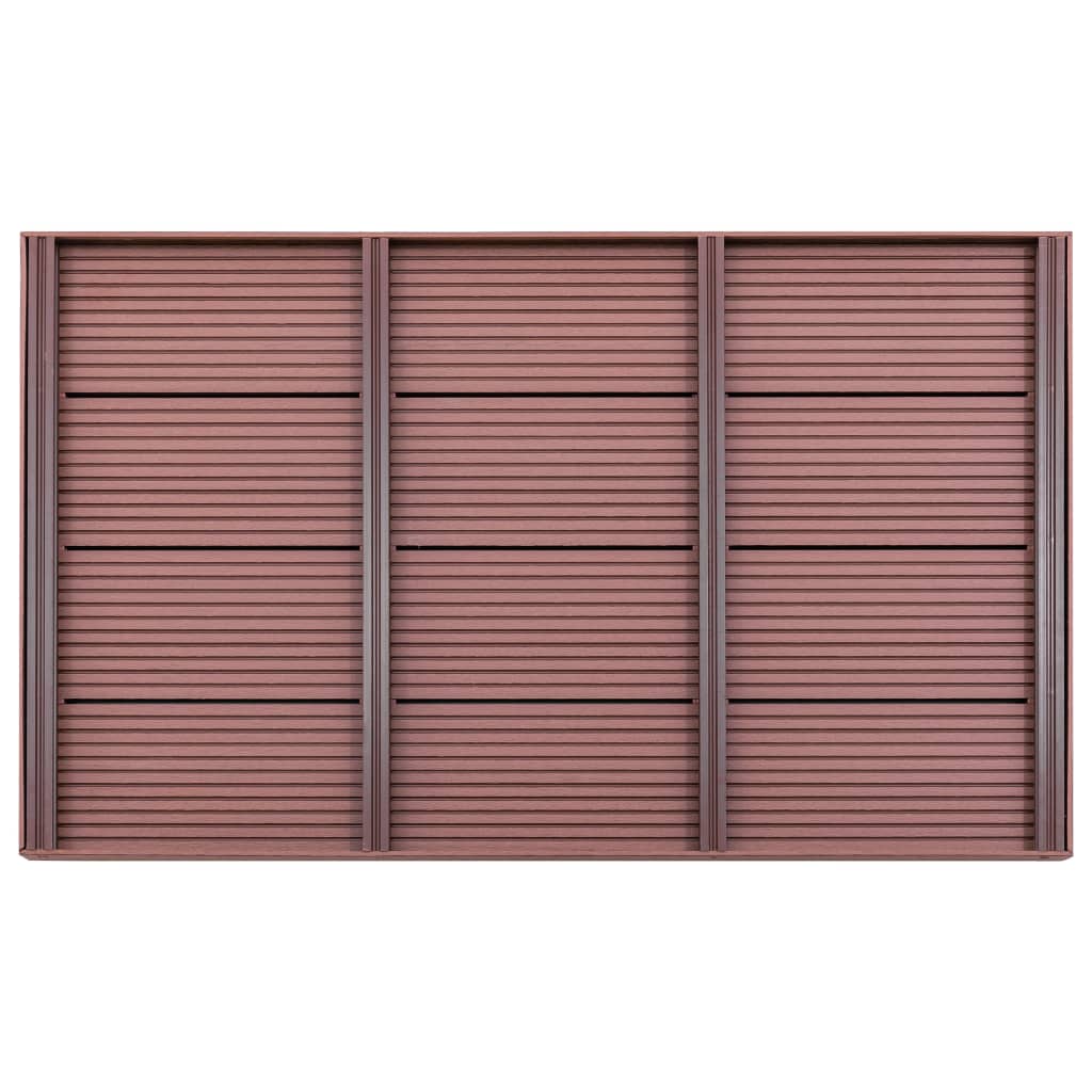 vidaXL barna WPC padlóelem szolárzuhanyhoz 101 x 63 x 5,5 cm