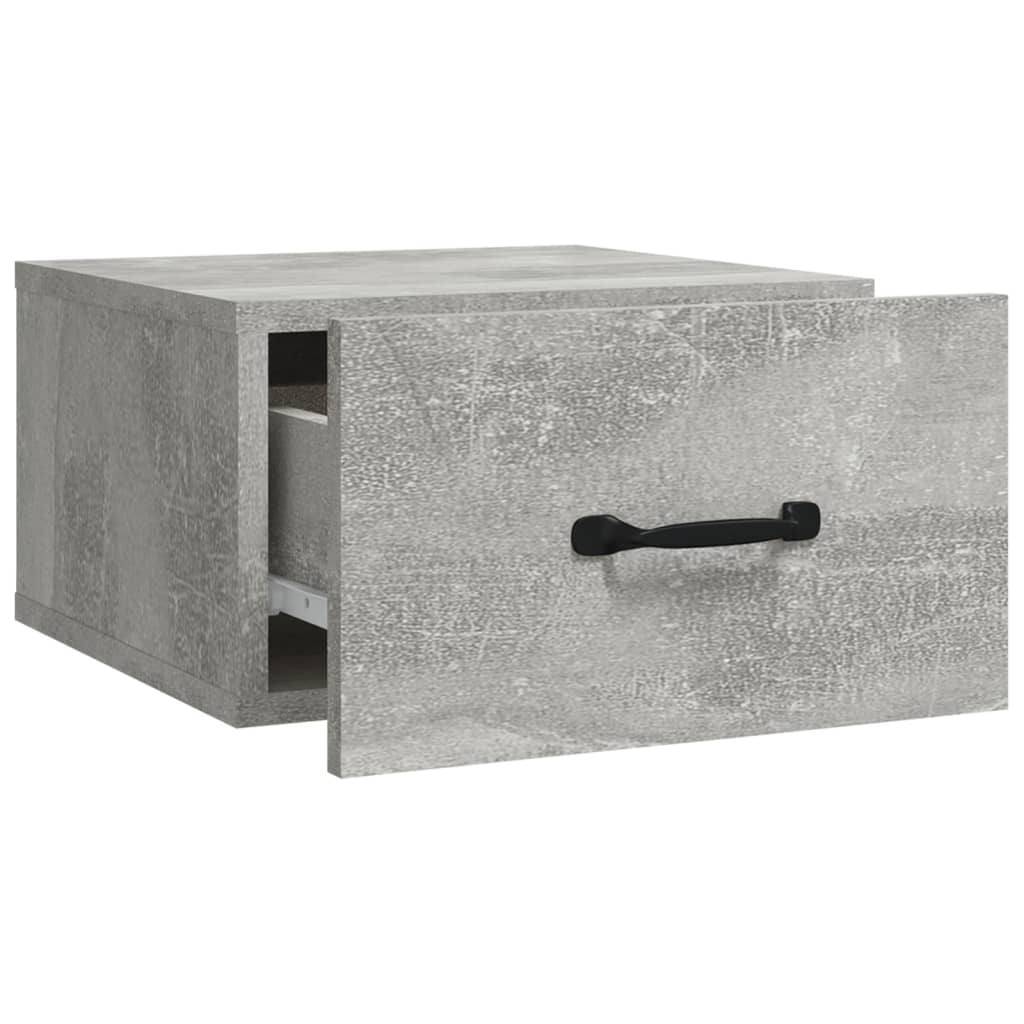 vidaXL betonszürke falra szerelhető éjjeliszekrény 35x35x20 cm