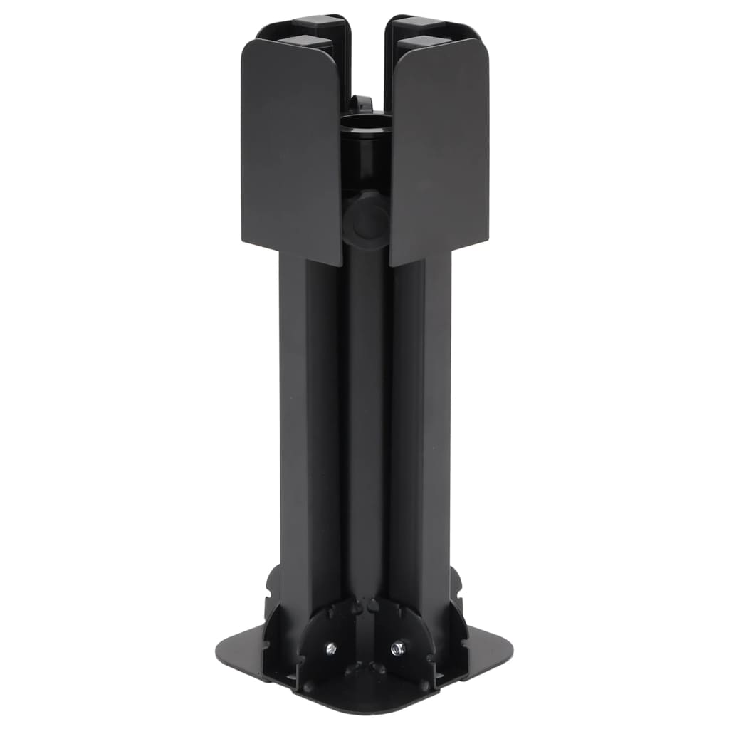 vidaXL fényes fekete acél összecsukható napernyőtalp rúdhoz Ø38/48 mm