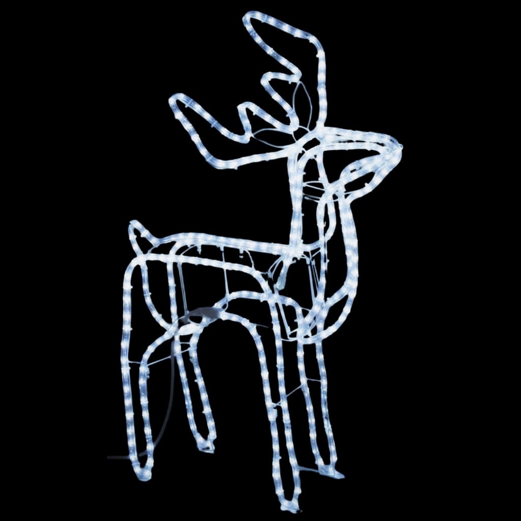 vidaXL hideg fehér karácsonyi rénszarvas figura 76 x 42 x 87 cm