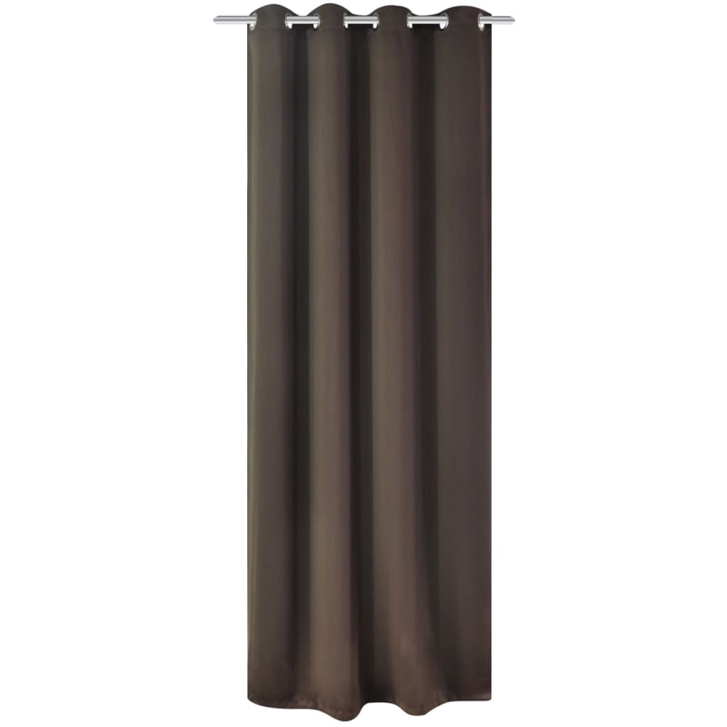 vidaXL barna sötétítőfüggöny fém fűzőlyukakkal 270 x 245 cm