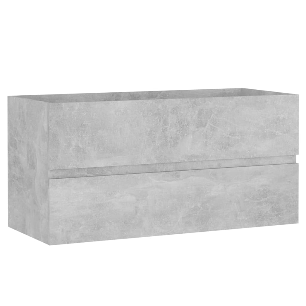 vidaXL betonszürke forgácslap mosdószekrény 90 x 38,5 x 45 cm