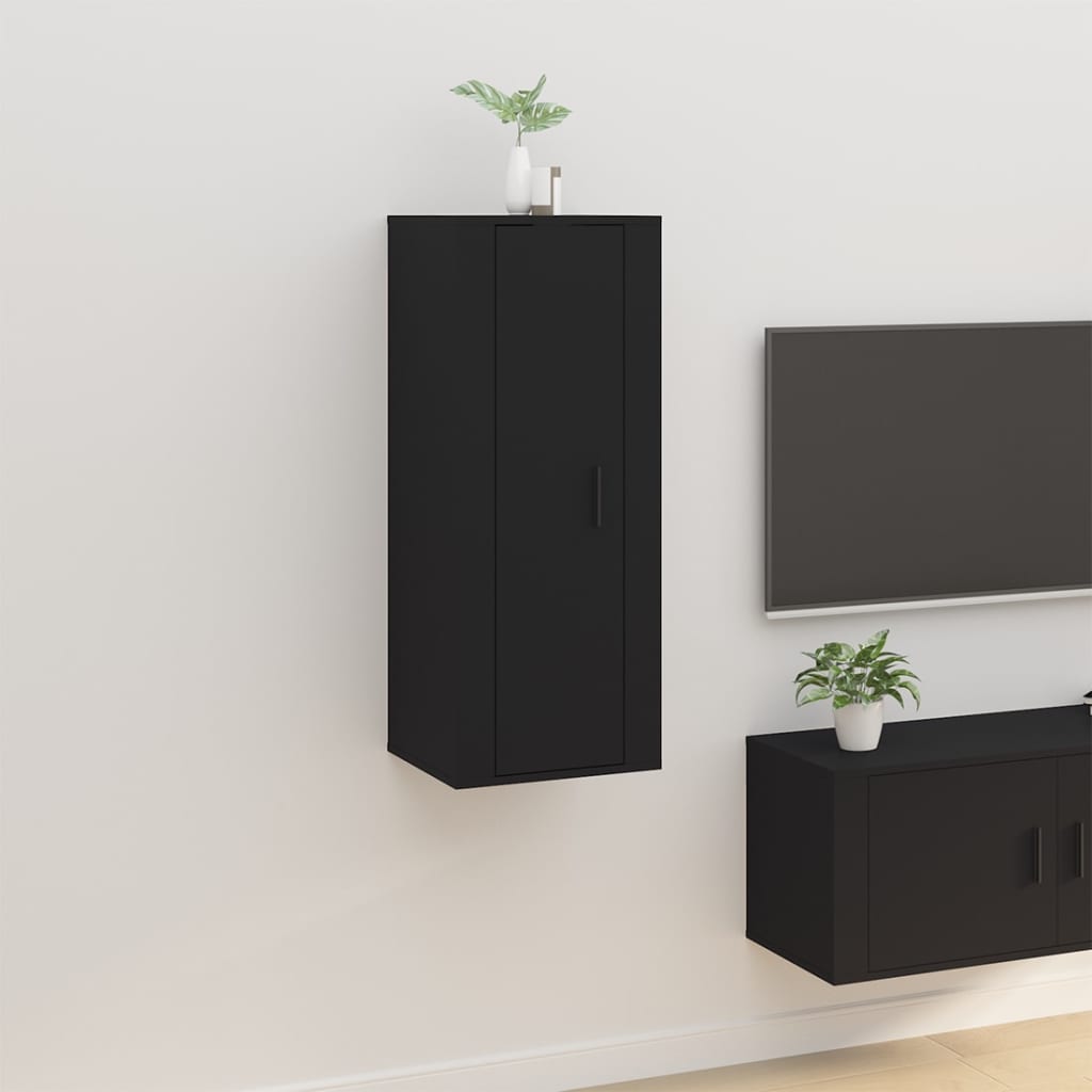 vidaXL fekete fali TV-szekrény 40x34,5x100 cm