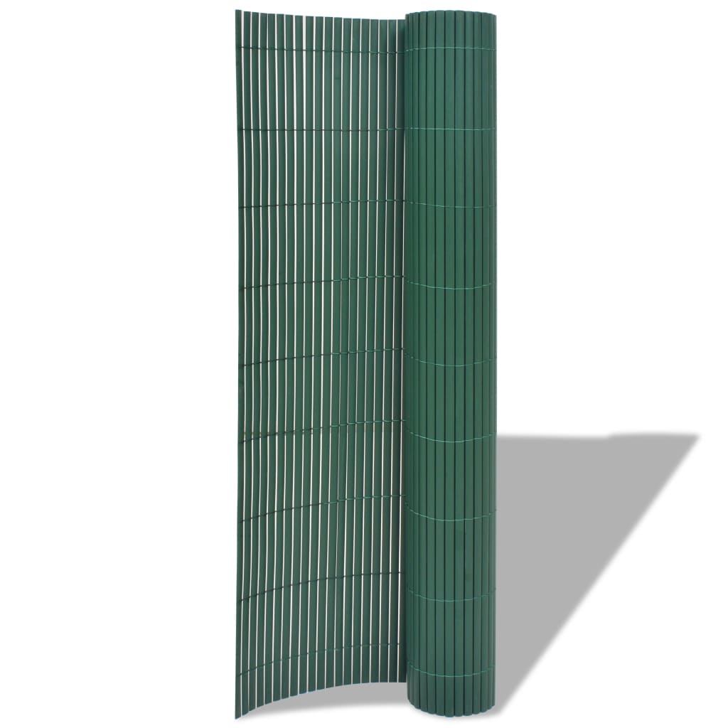 vidaXL zöld kétoldalas PVC kerti kerítés 90 x 500 cm