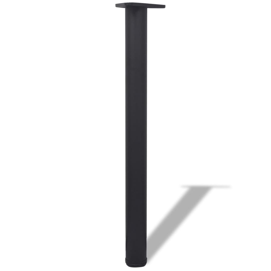 4 db állítható magasságú fekete asztalláb 710 mm
