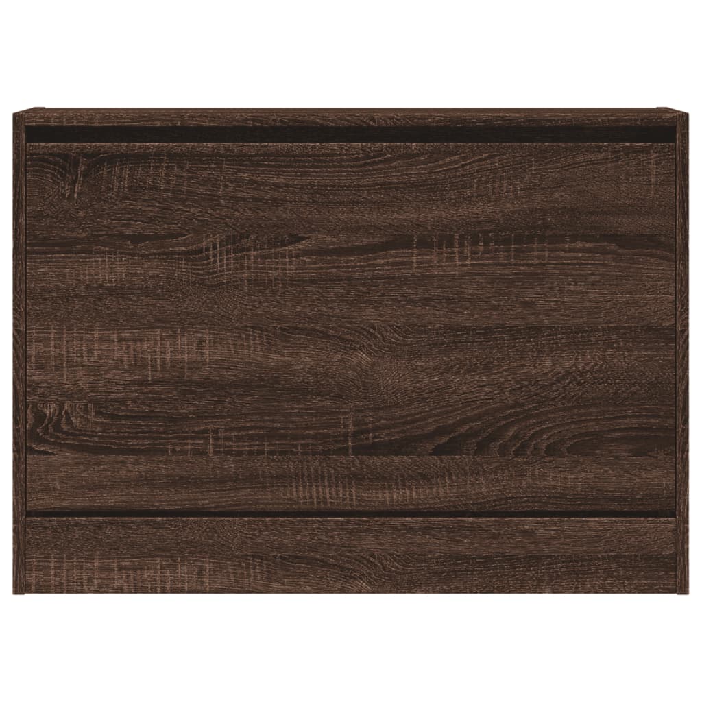 vidaXL barna tölgyszínű szerelt fa cipőszekrény 80 x 21 x 57 cm