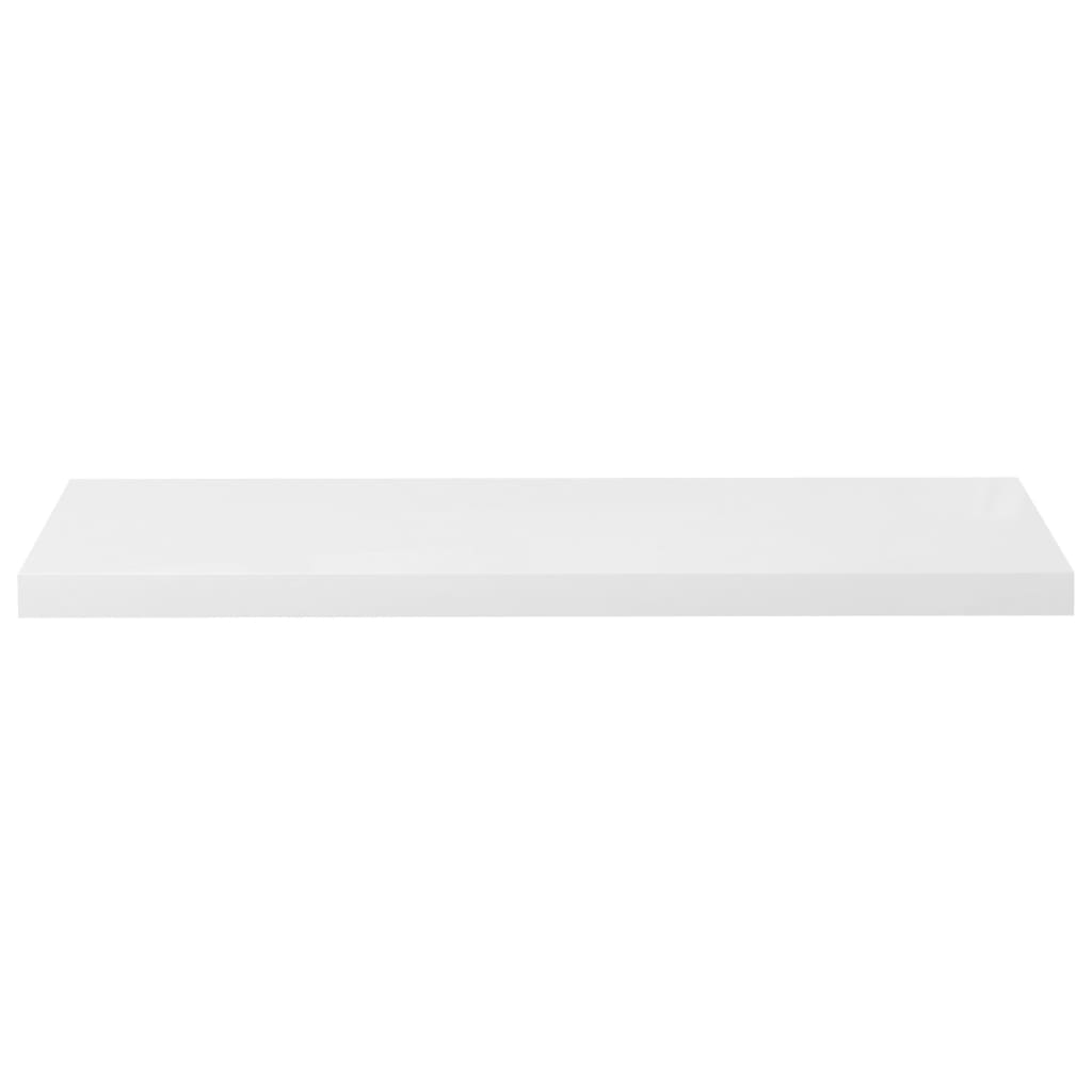 vidaXL 2 db magasfényű fehér MDF lebegő fali polc 90 x 23,5 x 3,8 cm
