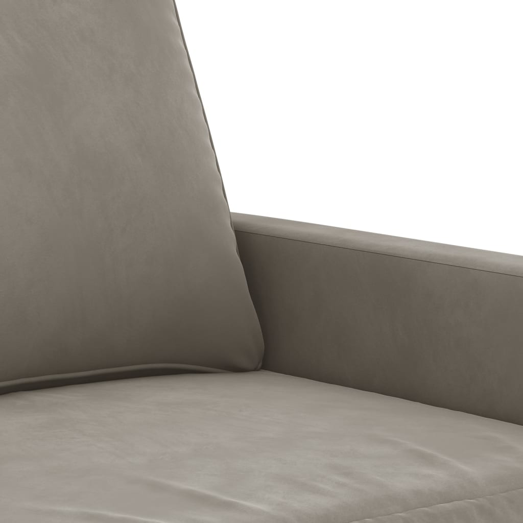 vidaXL világosszürke bársony kanapéfotel 60 cm