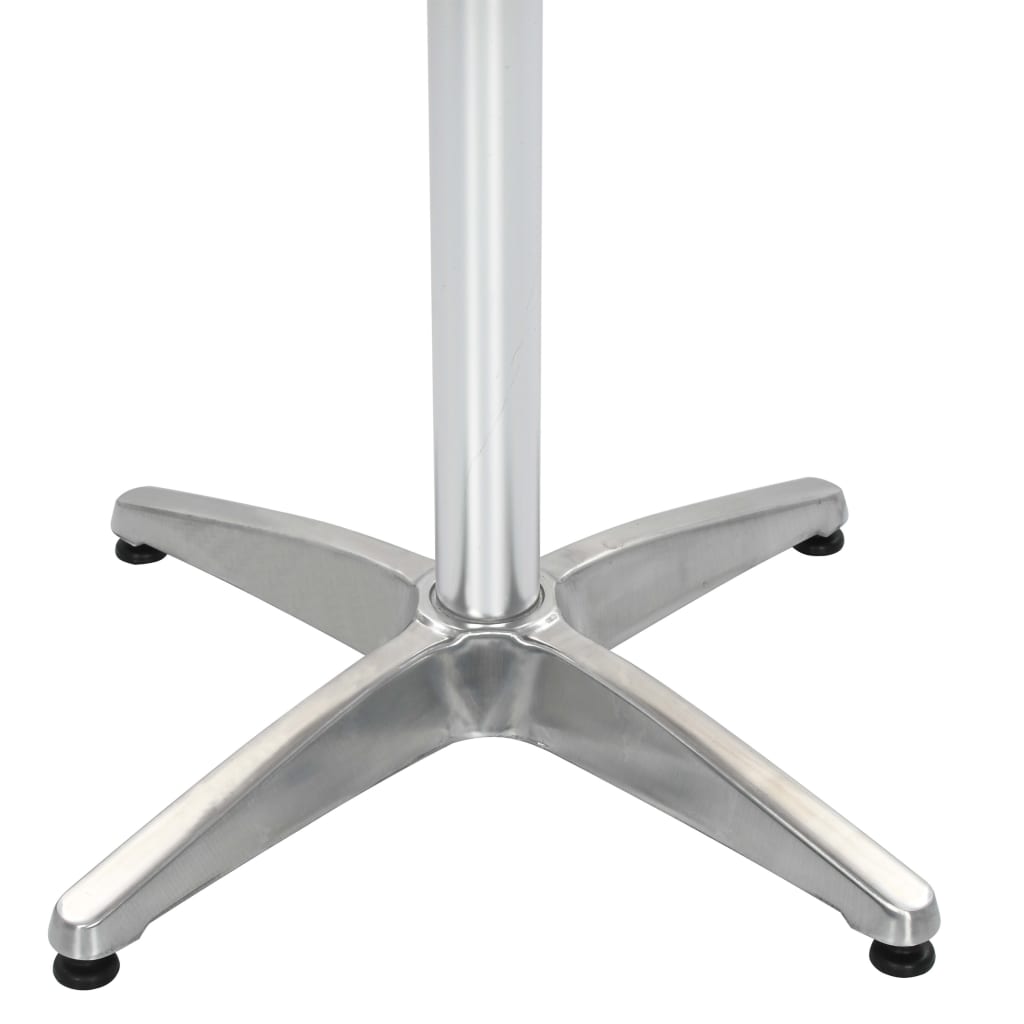 vidaXL ezüstszín alumínium és WPC kerti asztal 60 x 60 x 70 cm