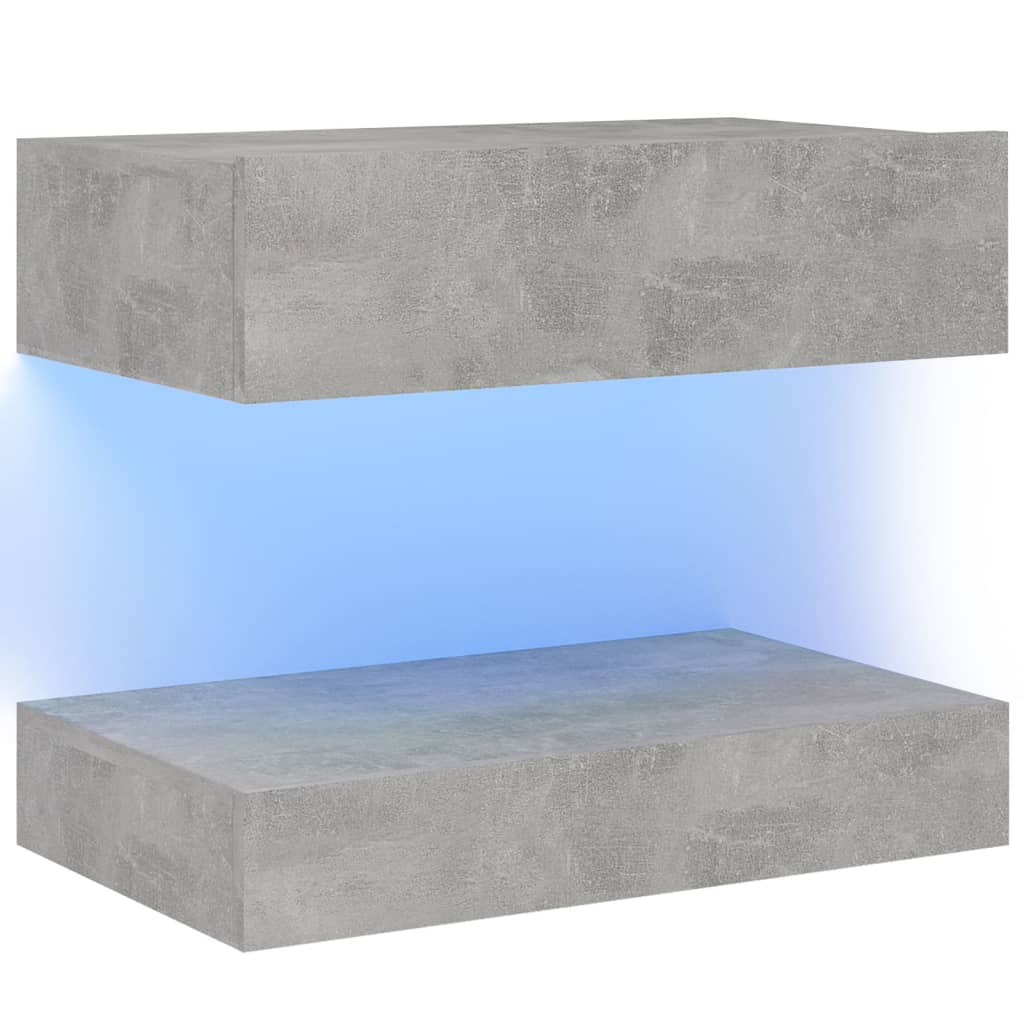 vidaXL betonszürke forgácslap éjjeliszekrény 60 x 35 cm