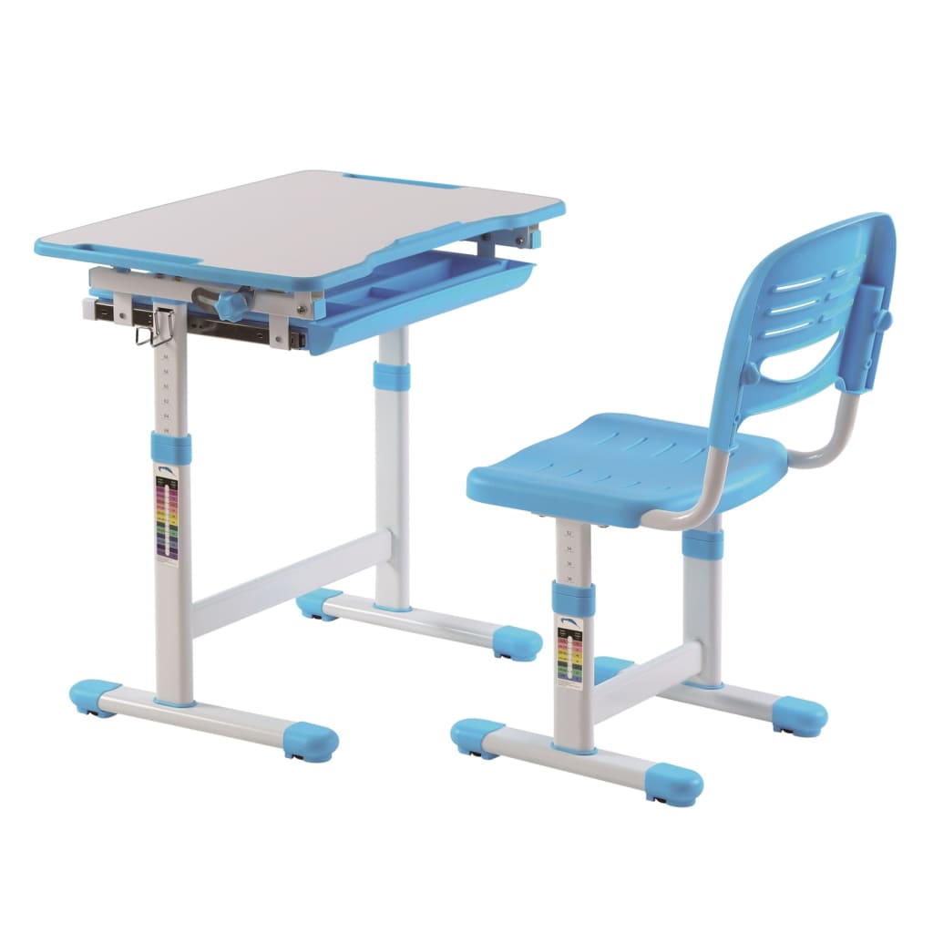Vipack Comfortline 201 kék-fehér állítható gyerekíróasztal székkel