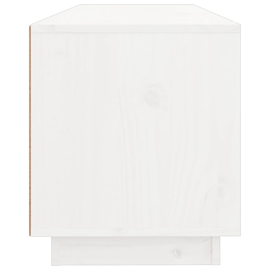 vidaXL fehér tömör fenyőfa TV-szekrény 100x34x40 cm