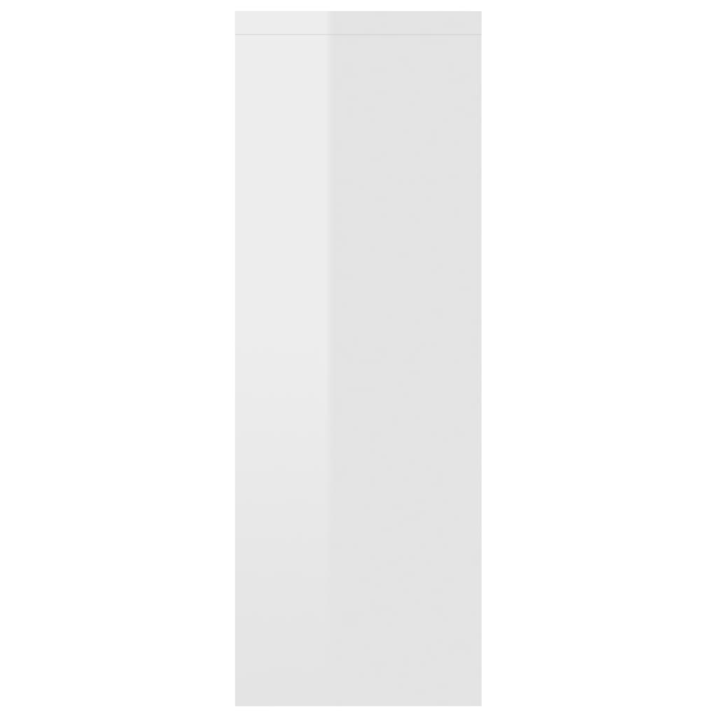 vidaXL magasfényű fehér forgácslap fali polc 45,1 x 16 x 45,1 cm
