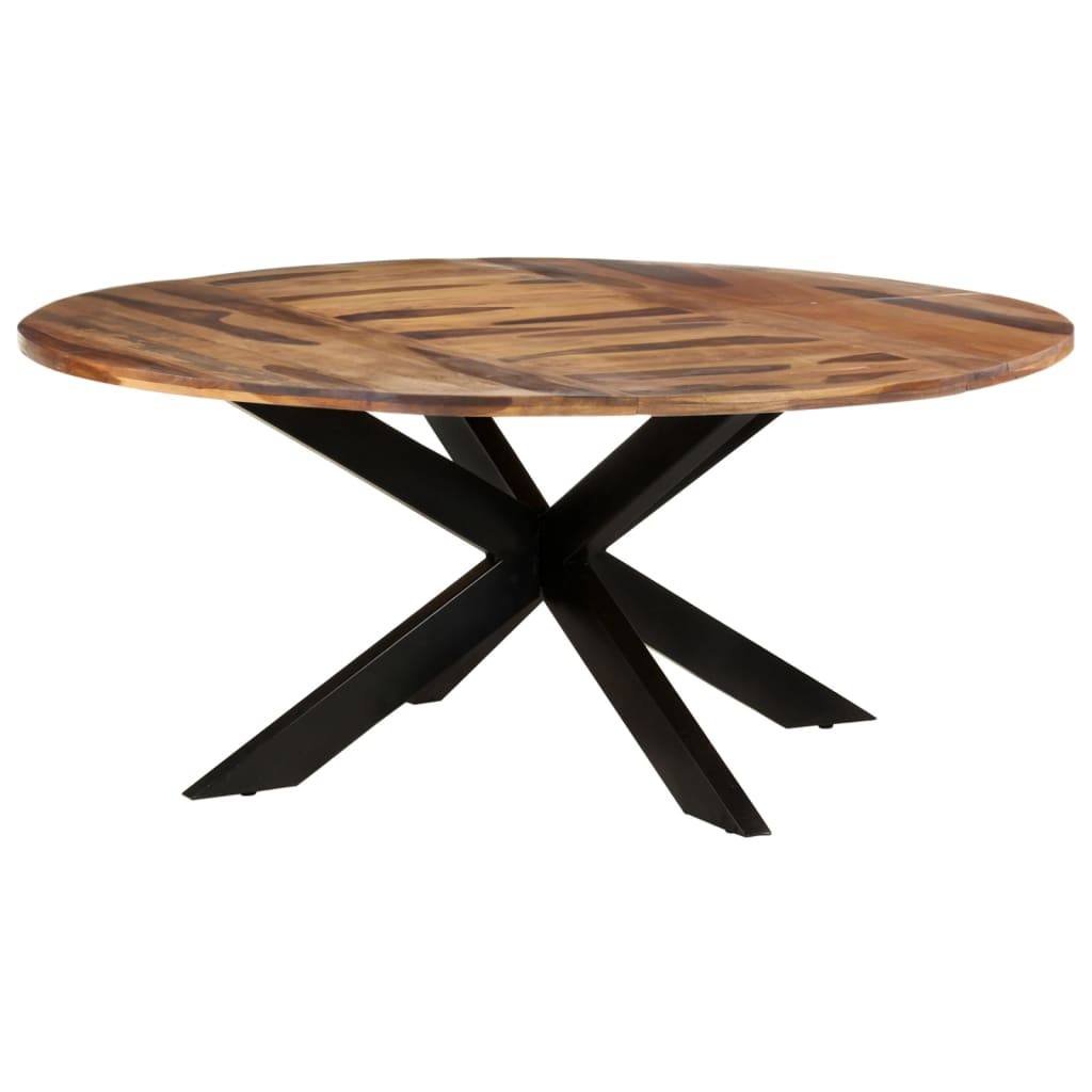 vidaXL kerek akácfa étkezőasztal mézszínű felülettel 175 x 75 cm