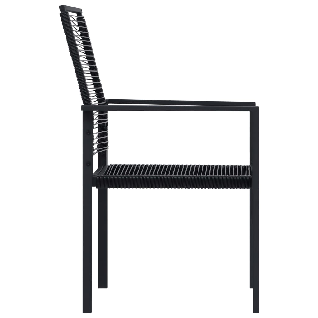 vidaXL 2 db fekete PVC rattan kerti szék