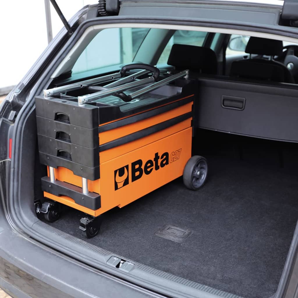 Beta Tools összecsukható szerszámos kocsi C27S-O narancssárga acél