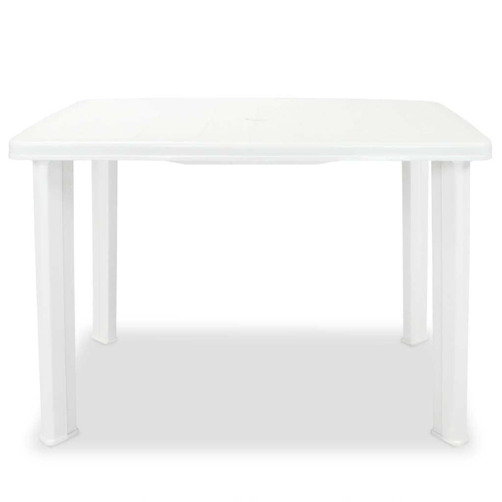 vidaXL fehér műanyag kerti asztal 101 x 68 x 72 cm