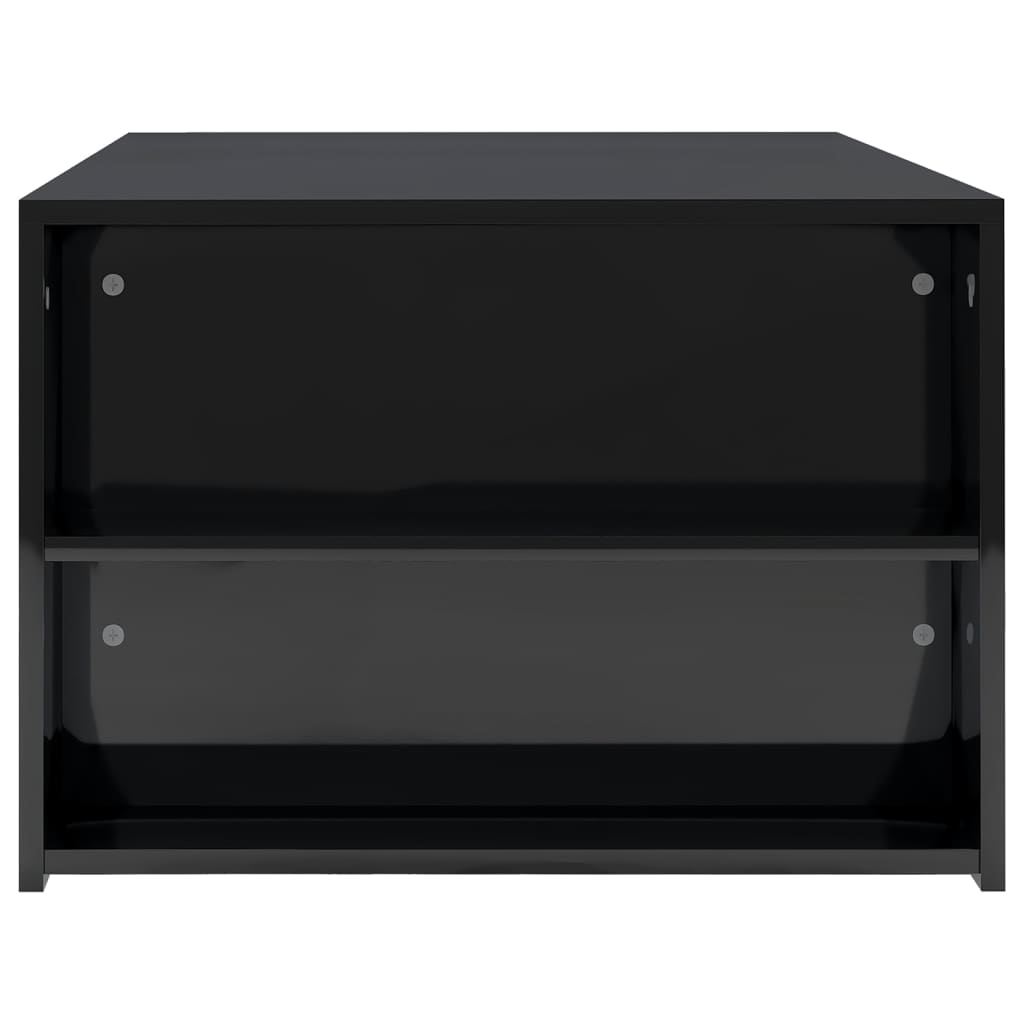 vidaXL magasfényű fekete forgácslap dohányzóasztal 100 x 60 x 42 cm
