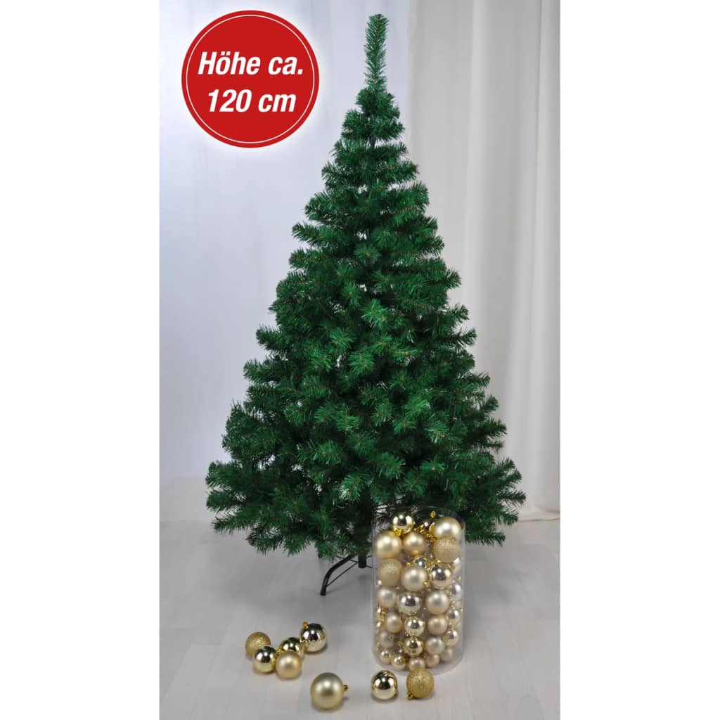 HI zöld karácsonyfa fém állvánnyal 120 cm