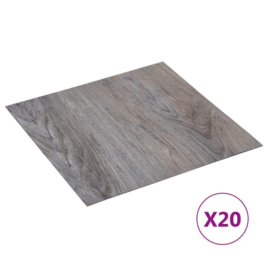 vidaXL 20 db világosbarna öntapadó PVC padlólap 1,86 m²