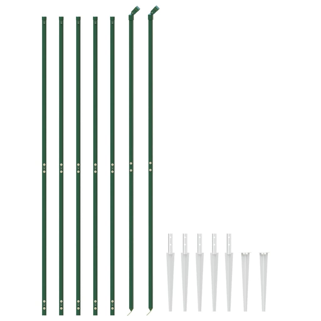vidaXL zöld drótkerítés cövekekkel 2 x 10 m