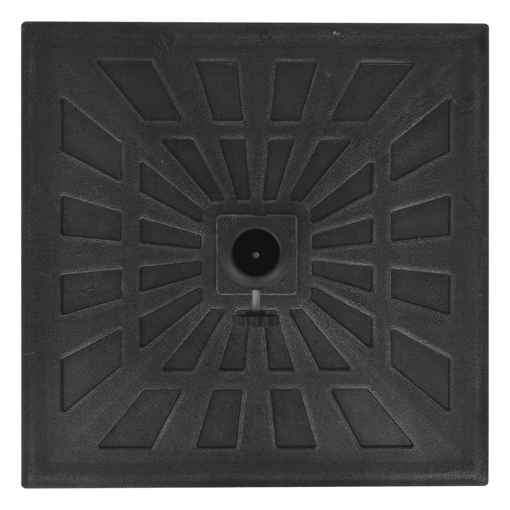 vidaXL négyszög alakú, fekete gyanta napernyő talp 12 kg