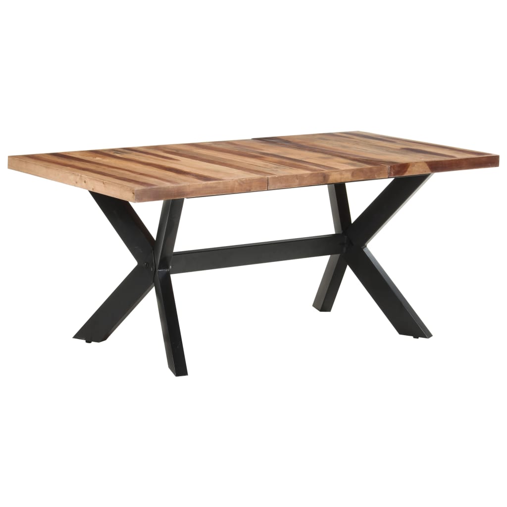 vidaXL tömör fa étkezőasztal mézszínű felülettel 180 x 90 x 75 cm