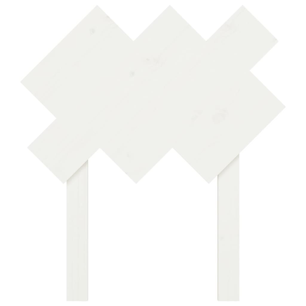 vidaXL fehér tömör fenyőfa ágyfejtámla 72,5x3x81 cm