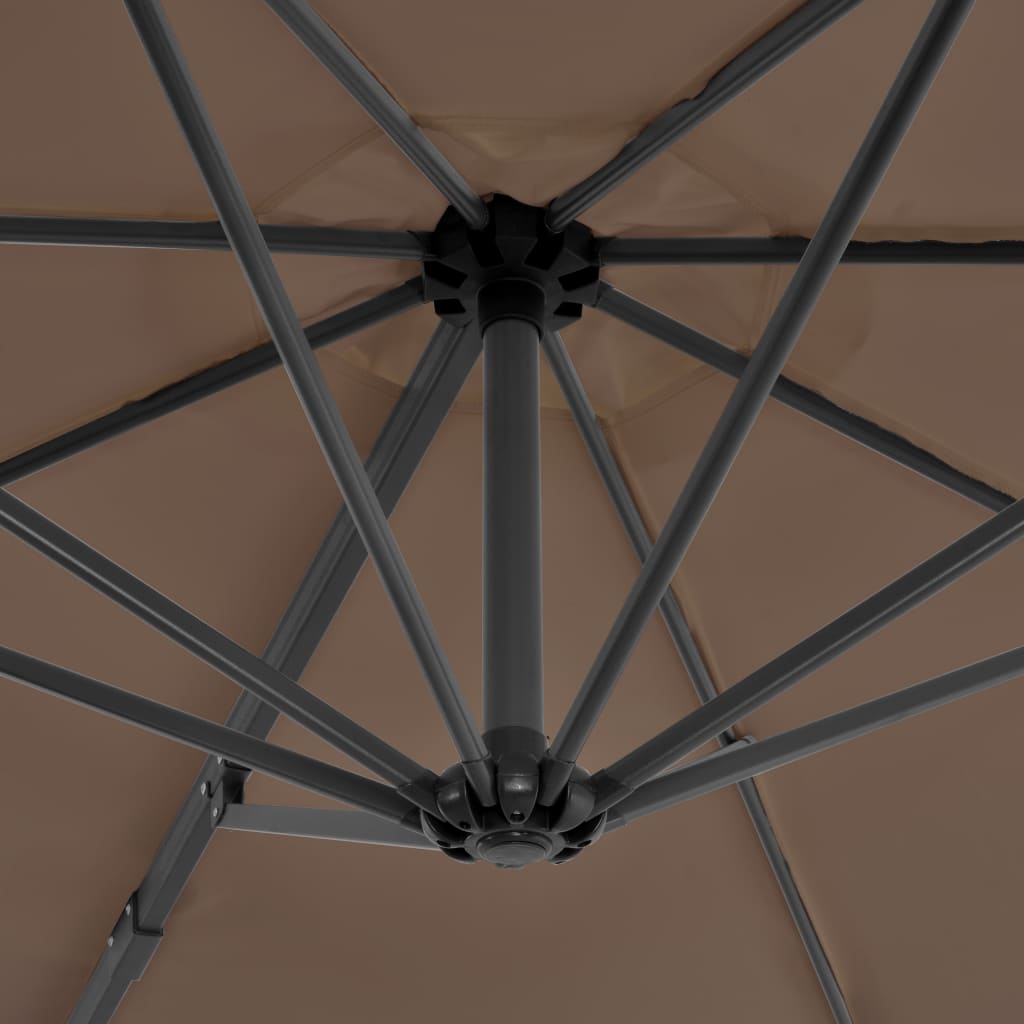 vidaXL tópszínű konzolos napernyő alumíniumrúddal 300 cm