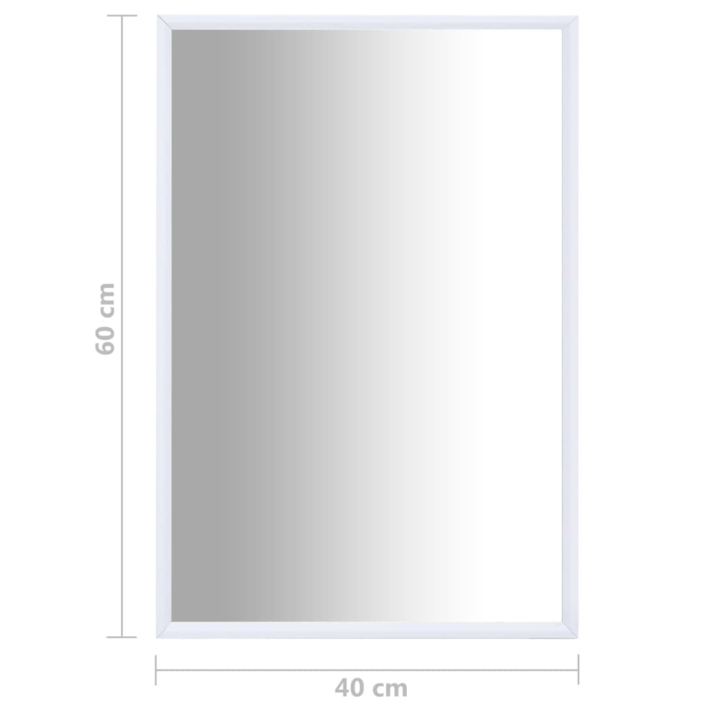 vidaXL fehér tükör 60 x 40 cm