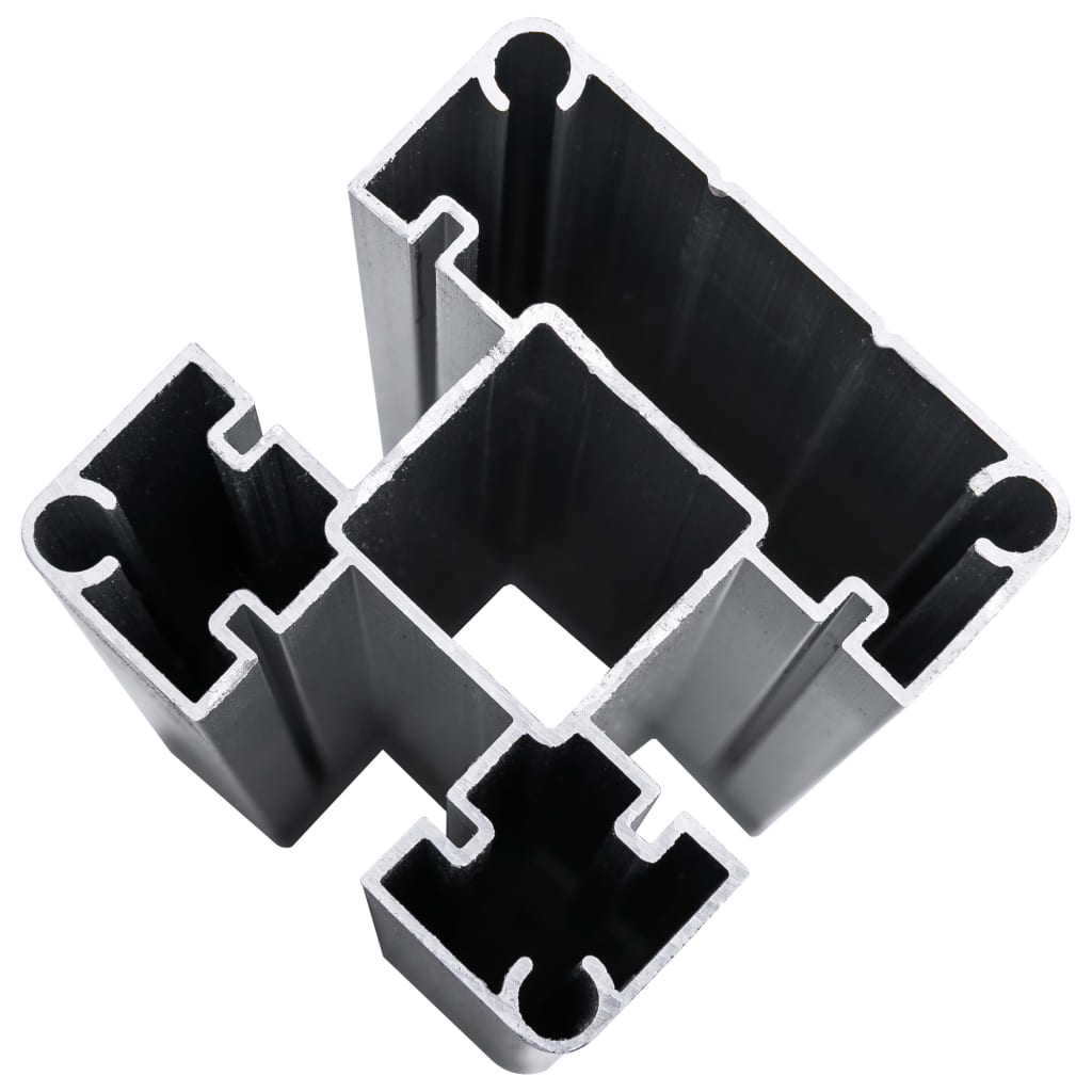 vidaXL fekete WPC kerítéspanelszett 619 x (105-186) cm