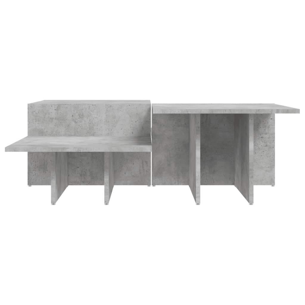 vidaXL 2 db betonszürke szerelt fa dohányzóasztal